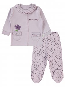 Wholesale - Civil Baby - Pink-Damson - Baby-Pajamas Set-56-62-68 Month(1-1-1) 3