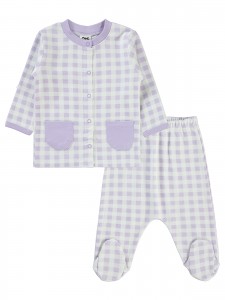 Wholesale - Civil Baby - Pink-Damson - Baby-Pajamas Set-56-62-68 Month(1-1-1) 3