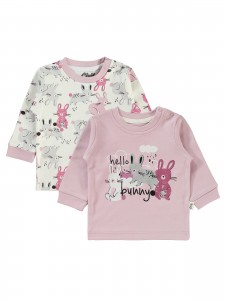 Wholesale - Civil Baby - Pink-Damson - Baby-Sweatshirt-62-68-74-80 Month ( 1-1-1-1) 4