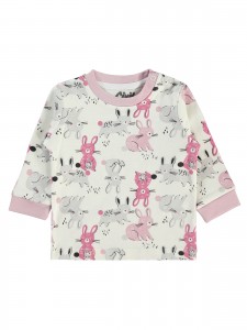 Wholesale - Civil Baby - Pink-Damson - Baby-Sweatshirt-62-68-74-80 Month ( 1-1-1-1) 4