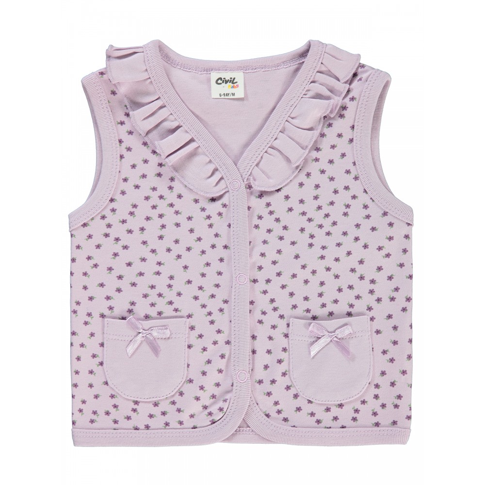 Wholesale - Civil Baby - Pink-Damson - Baby-Waistcoat-68-74-80-86 Month (1-1-1-1) 4