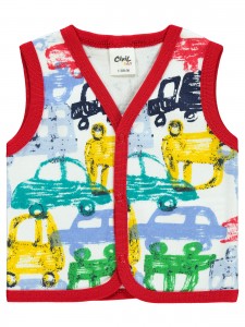 Wholesale - Civil Baby - Red - -Vest-56-62-68-74 (1-1-1-1) 4 Pieces