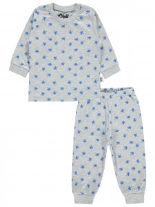 Wholesale - Civil Baby - Snow Marl - -Pajama Set-68-74-80-86 Month (1-1-1-1) 4 Pieces