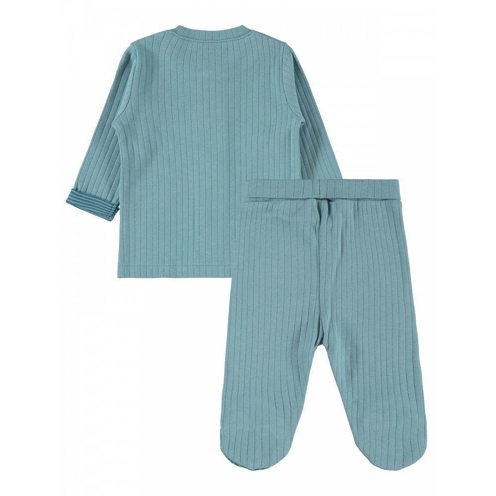 Wholesale - Civil Baby - Soft Blue - Baby-Pajamas Set-56-62-68-74 (1-1-1-1) 4