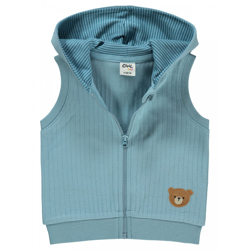 Wholesale - Civil Baby - Soft Blue - Baby-Waistcoat-68-74-80-86 Month (1-1-1-1) 4