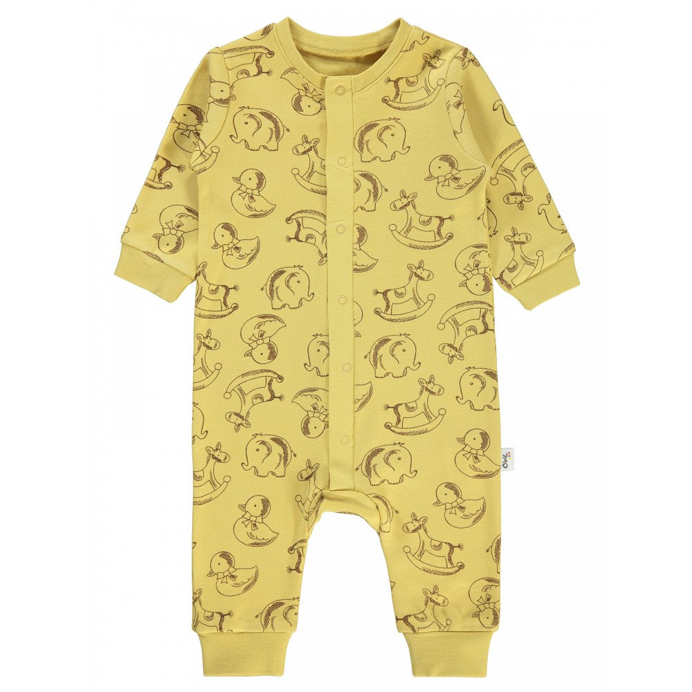 Wholesale - Civil Baby - Soft Yellow - Baby-Overalls-68-74-80 (1-1-1) 3