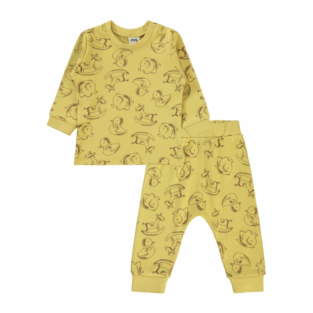 Wholesale - Civil Baby - Soft Yellow - Baby-Set-68-74-80-86 Month (1-1-1-1) 4