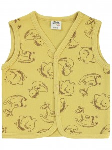 Wholesale - Civil Baby - Soft Yellow - Baby-Waistcoat-68-74-80-86 Month (1-1-1-1) 4