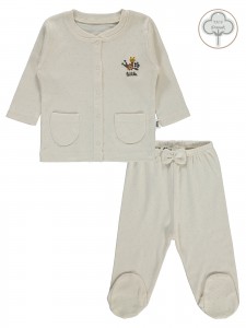 Wholesale - Civil Baby - Stone - Baby-Pajamas Set-62-68 Month (1-1) 2 Pieces