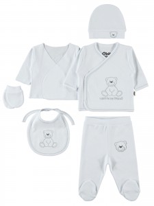 Wholesale - Civil Baby - White - Baby-Snapsuit Sets-50 Month (Of 4) 4 Pieces