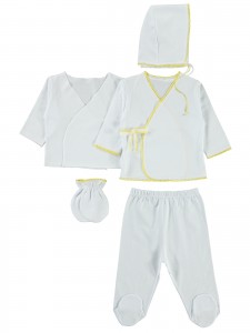 Wholesale - Civil Baby - Yellow - -Mini Snapsuits-50 Month (Of 4) 4 Pieces