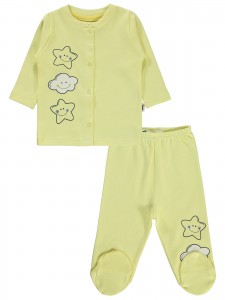 Wholesale - Civil Baby - Yellow - -Pajama Set-62-68 Month (1-1) 2 Pieces