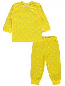 Wholesale - Civil Baby - Yellow - -Pajama Set-68-74-80-86 Month (1-1-1-1) 4 Pieces