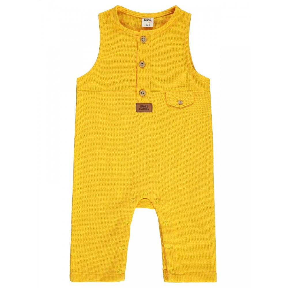 Wholesale - Civil Baby - Yellow - Baby-Dungarees-68-74-80-86 Size (1-1-2-2) 6