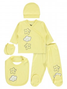 Wholesale - Civil Baby - Yellow - Baby-Snapsuit Sets-50 Month (Of 4) 4