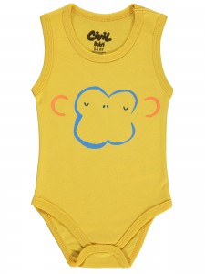 Wholesale - Civil Baby - Yellow - Baby-Snapsuit-62-68-74-80-86 Month (1-1-1-1-1) 5 Pieces