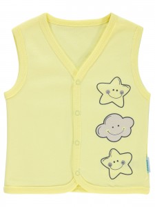 Wholesale - Civil Baby - Yellow - Baby-Waistcoat-68-74-80-86 Month (1-1-1-1) 4 Pieces