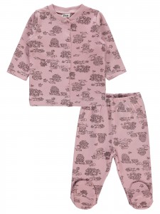 Wholesale - Civil Baby - powder - -Pajama Set-56-62-68 Month(1-1-1) 3 Pieces