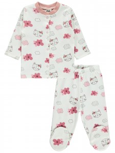 Wholesale - Civil Baby - powder - -Pajama Set-56-62-68 Month(1-1-1) 3 Pieces