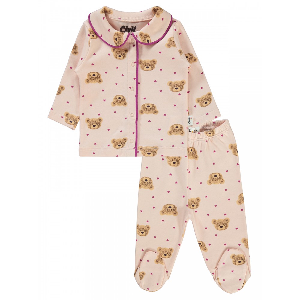 Wholesale - Civil Baby - powder - Baby-Pajamas Set-56-62-68 Month(1-1-1) 3