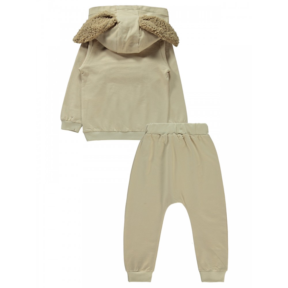 Wholesale - Civil Boys - Beige - -Tracksuit-2-3-4-5 Year (1-1-1-1) 4 Pieces