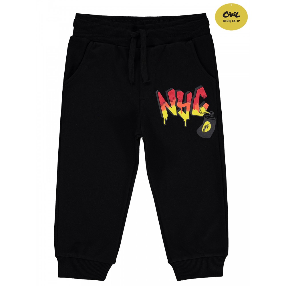 Wholesale - Civil Boys - Black - Boy-Track Pants-2-3-4-5 Year (1-1-1-1) 4