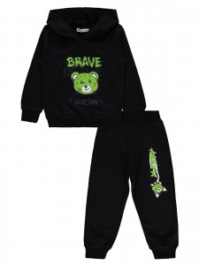 Wholesale - Civil Boys - Black - Boy-Tracksuit Set-2-3-4-5 Year (1-1-1-1) 4