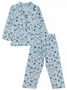 Wholesale - Civil Boys - Blue - Boy-Pajamas Set-2-3-4-5 Year (1-1-1-1) 4