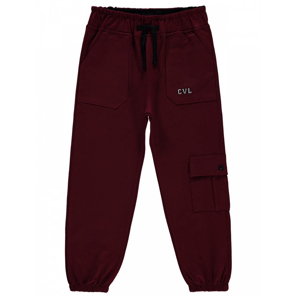 Wholesale - Civil Boys - Burgundy - -Track Pants-6-7-8-9 Year (1-1-1-1) 4 Pieces