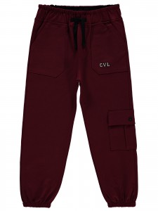 Wholesale - Civil Boys - Burgundy - -Track Pants-6-7-8-9 Year (1-1-1-1) 4 Pieces