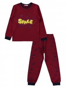 Wholesale - Civil Boys - Burgundy - Boy-Pajamas Set-10-11-12-13 Year  (1-1-1-1) 4