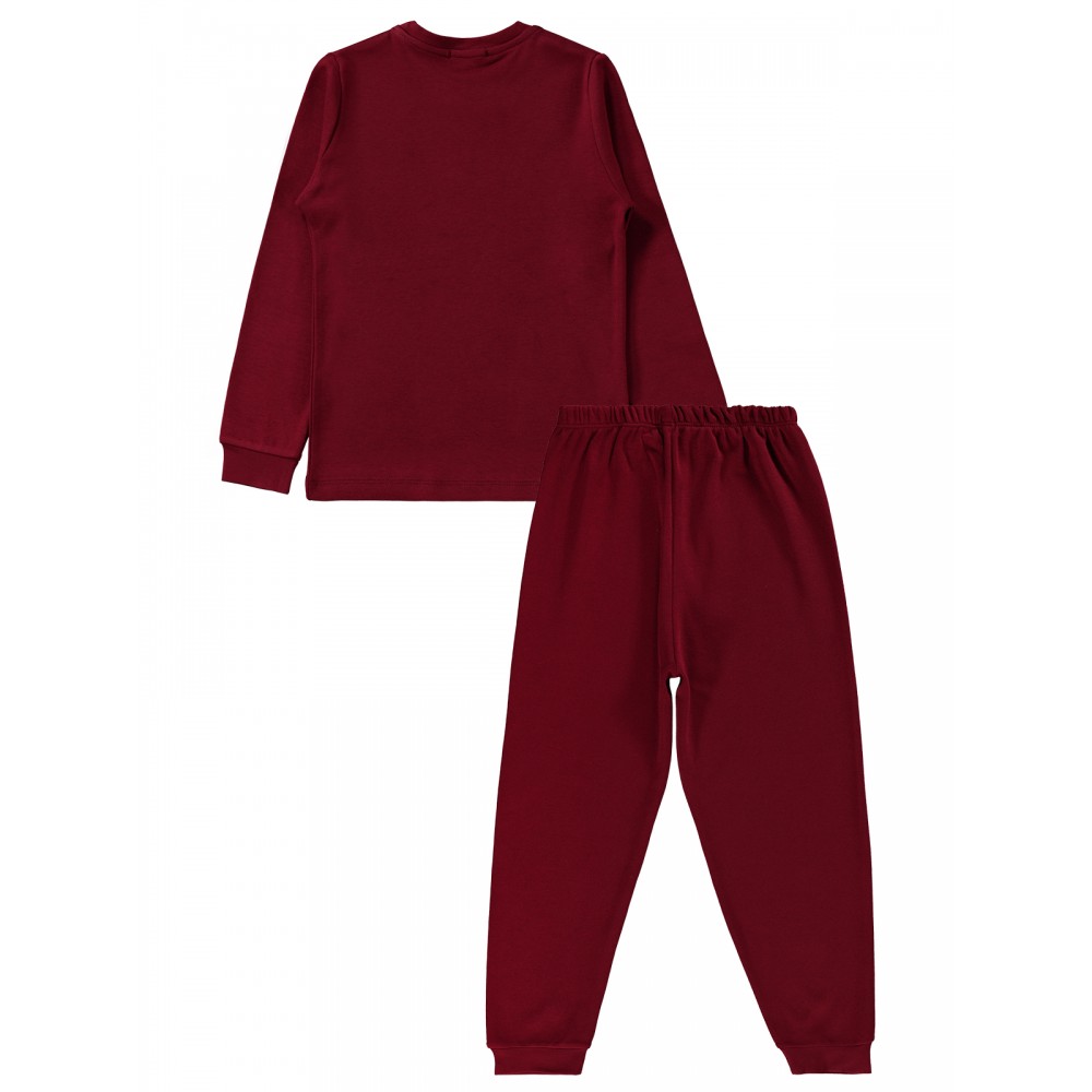 Wholesale - Civil Boys - Burgundy - Boy-Pajamas Set-6-7-8-9 Year (1-1-1-1) 4