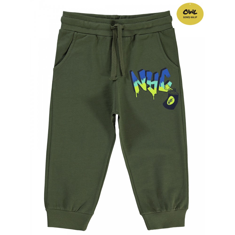 Wholesale - Civil Boys - Dark Khaki - Boy-Track Pants-2-3-4-5 Year (1-1-1-1) 4