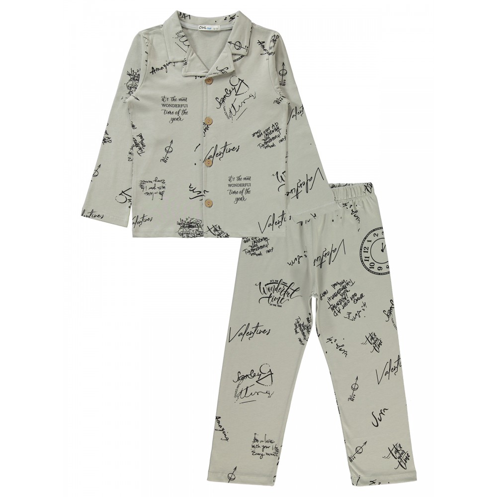 Wholesale - Civil Boys - Grey - Boy-Pajamas Set-10-11-12-13 Year  (1-1-1-1) 4