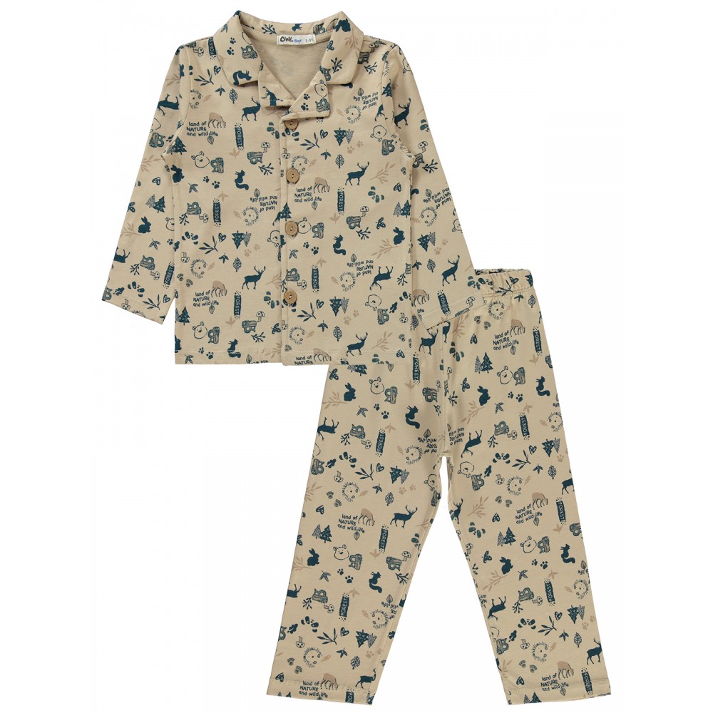 Wholesale - Civil Boys - Stone - Boy-Pajamas Set-2-3-4-5 Year (1-1-1-1) 4