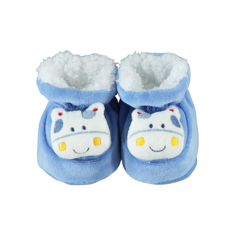 Wholesale - Minidamla-Lüks Tekin - Blue - Baby-Booties-S Size (Of 6) 6