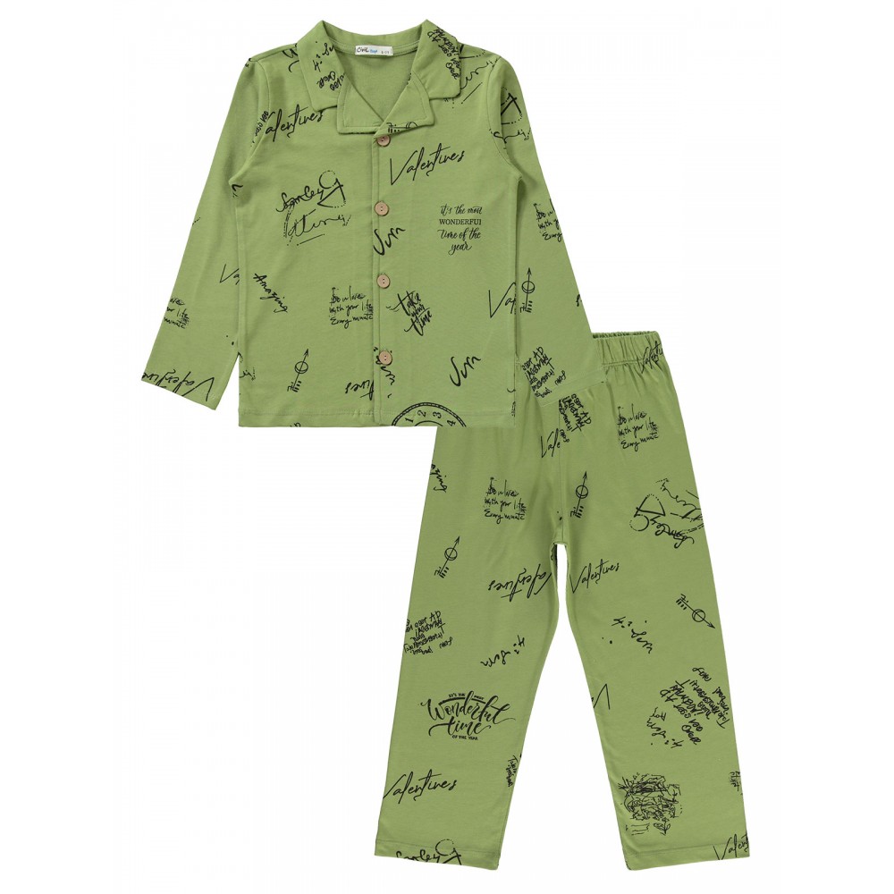 Wholesale - Civil Boys - Light Khaki - Boy-Pajamas Set-10-11-12-13 Year  (1-1-1-1) 4