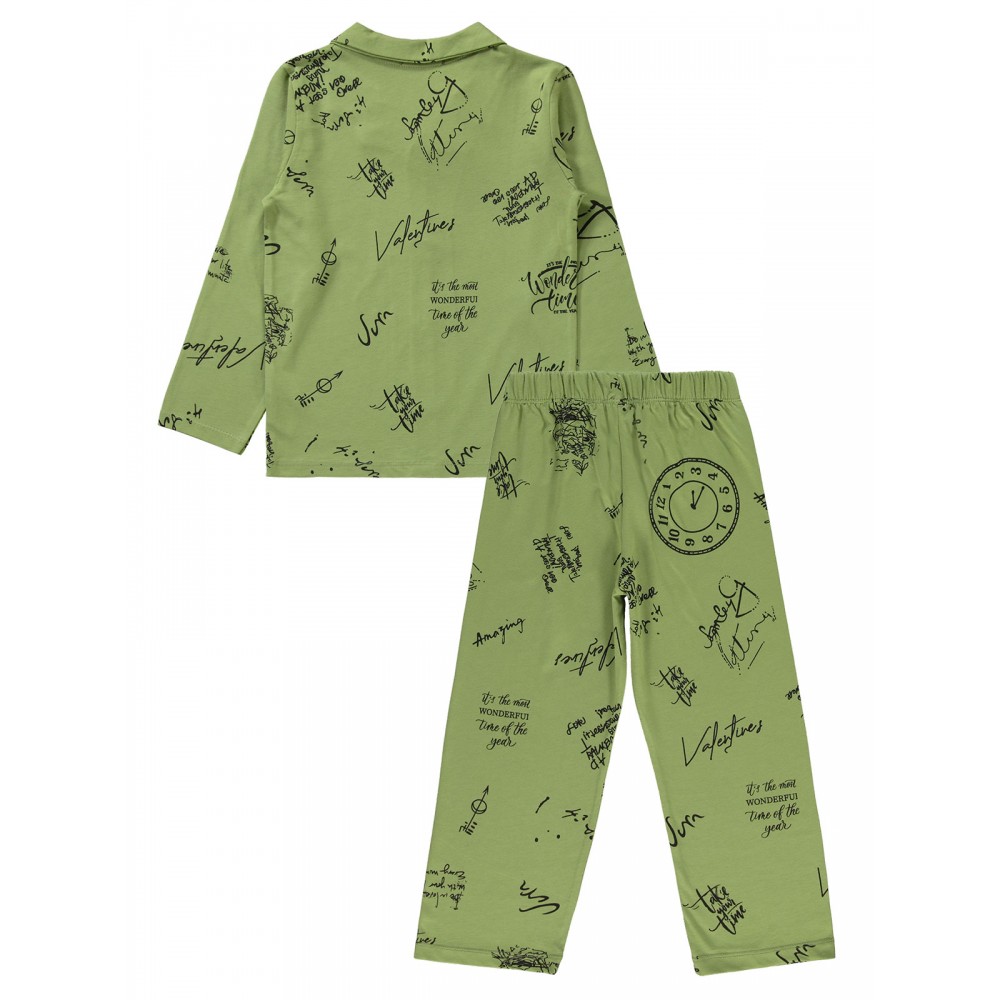 Wholesale - Civil Boys - Light Khaki - Boy-Pajamas Set-10-11-12-13 Year  (1-1-1-1) 4