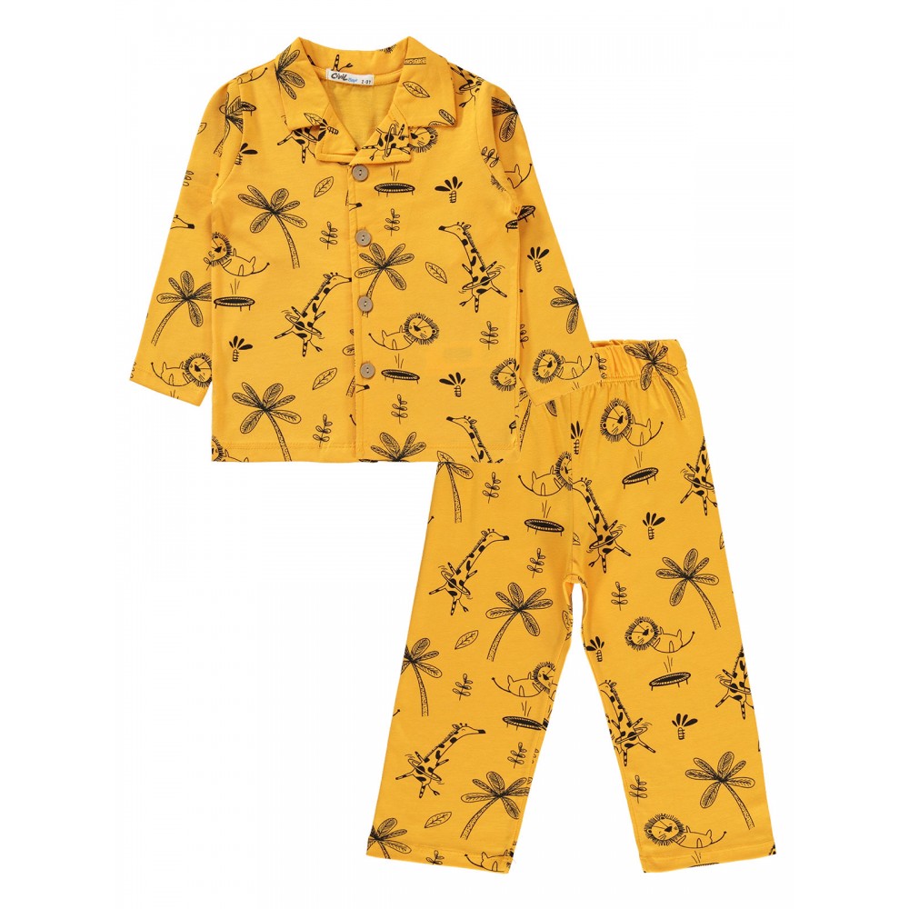 Wholesale - Civil Boys - Mustard - Boy-Pajamas Set-2-3-4-5 Year (1-1-1-1) 4