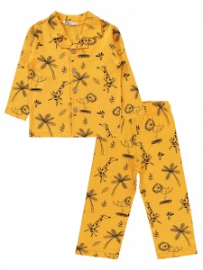 Wholesale - Civil Boys - Mustard - Boy-Pajamas Set-2-3-4-5 Year (1-1-1-1) 4