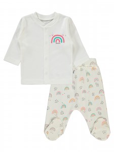 Wholesale - Civil Baby - Ecru - Baby-Pajamas Set-56-62-68 Month(1-1-1) 3