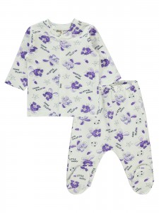 Wholesale - Civil Baby - Pink-Damson - Baby-Pajamas Set-56-62-68 Month(1-1-1) 3