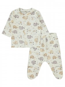 Wholesale - Civil Baby - Brown - Baby-Pajamas Set-56-62-68 Month(1-1-1) 3