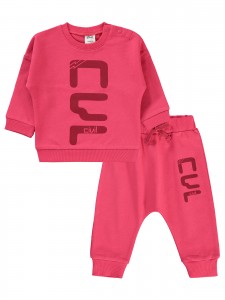 Wholesale - Civil Baby - Fuchsia-Grey - Baby-Set-68-74-80-86 Size (1-1-2-2) 6