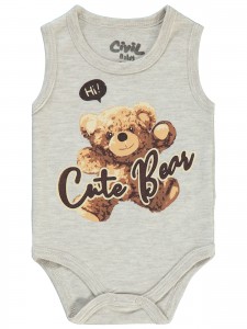 Wholesale - Civil Baby - Beige Marl - Baby-Snapsuit-56-62-68-74-80-86 (1-1-1-1-1-1) 6