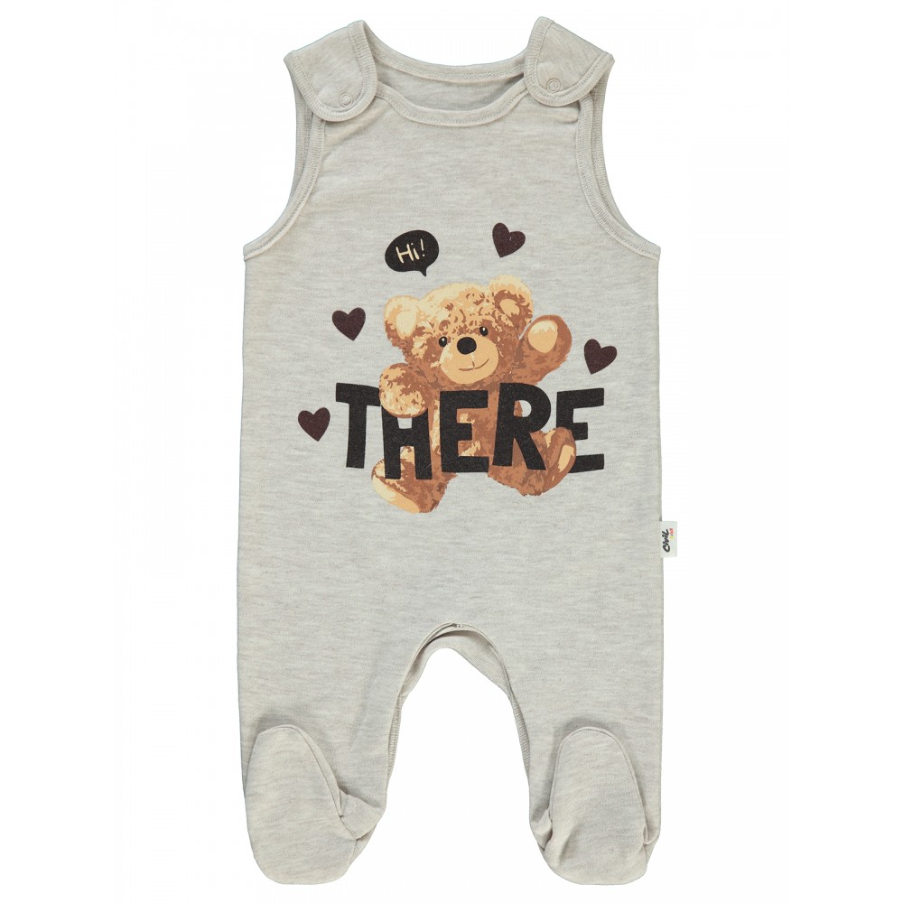 Wholesale - Civil Baby - Beige Marl - Baby-Dungarees-56-62-68 Month(1-1-1) 3