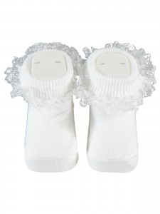 Wholesale - Minidamla-Lüks Tekin - White - Baby-Sock-S Size (Of 6) 6