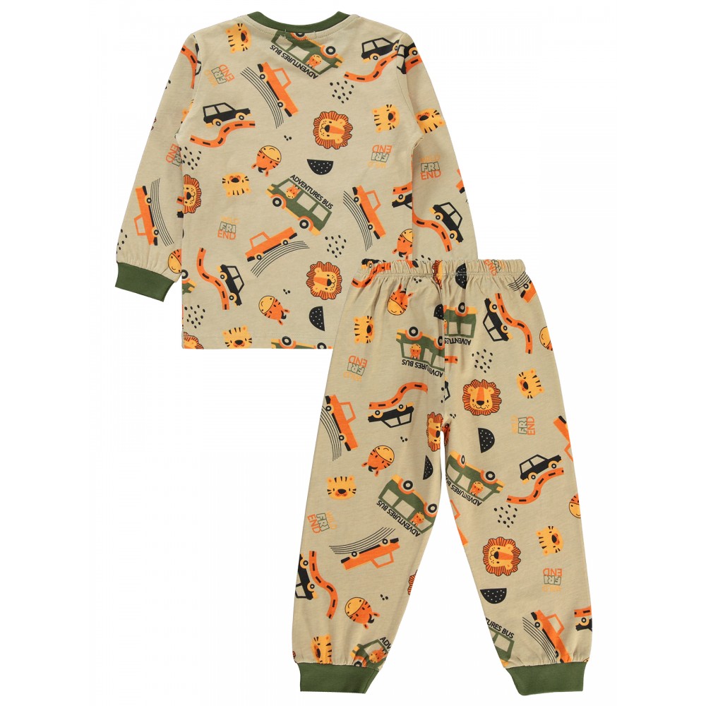 Wholesale - Civil Boys - Khaki - Boy-Pajamas Set-2-3-4-5 Year (1-1-1-1) 4