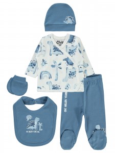 Wholesale - Civil Baby - Indigo - Baby-Snapsuit Sets-50 Month (Of 2 ) 2