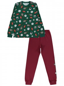 Wholesale - Civil Boys - Pine Green - Boy-Pajamas Set-10-11-12-13 Year  (1-1-1-1) 4